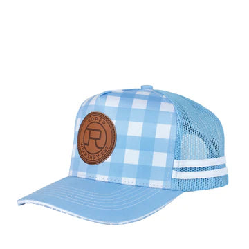 Roper Trucker Cap Cornflower Gingham