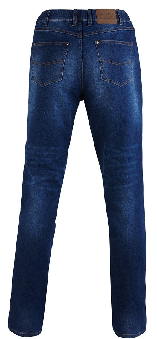 Pilbara Men's Distress Denim Stretch Jeans Blue