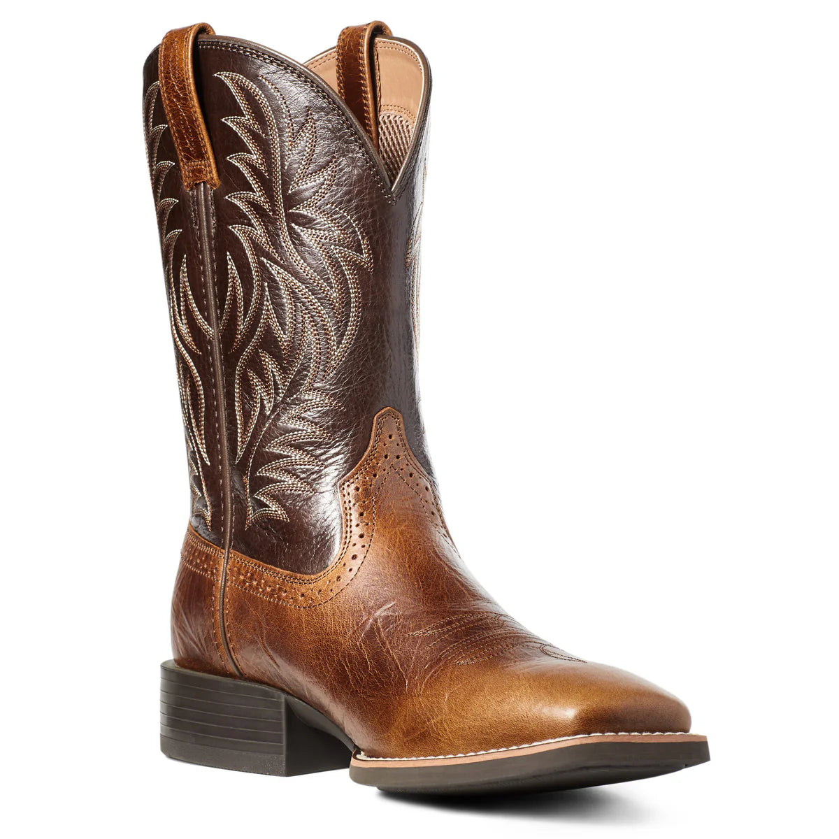 Ariat Mens Sport Wide Square Toe Boots – Peanut Butter/Chaga Brown