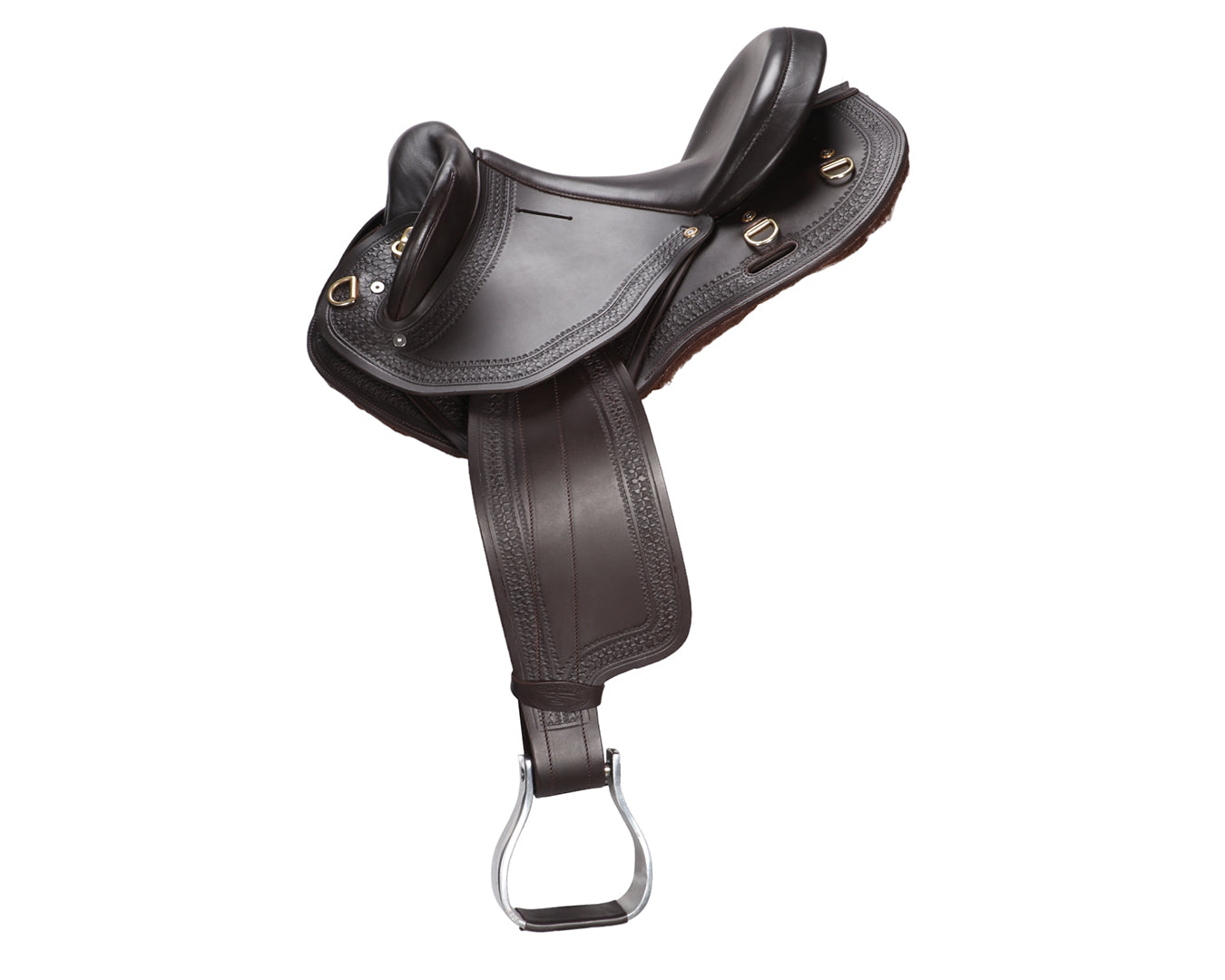 Ord River Swinging Fender Tooled Saddle with Adjustable Gullet