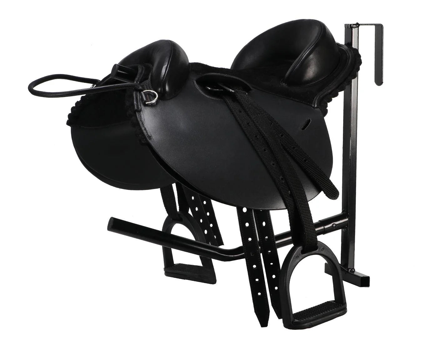 Two Prong Saddle Rack Black