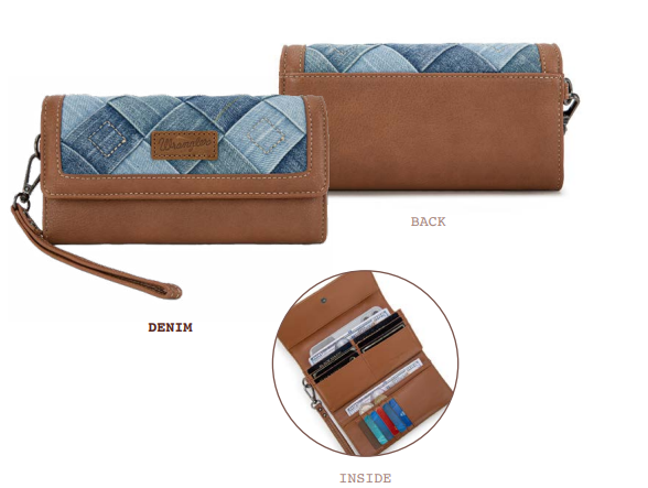 Wrangler Denim Patchwork Wallet