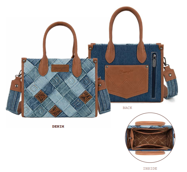 Wrangler Denim Patchwork Crossbody Bag