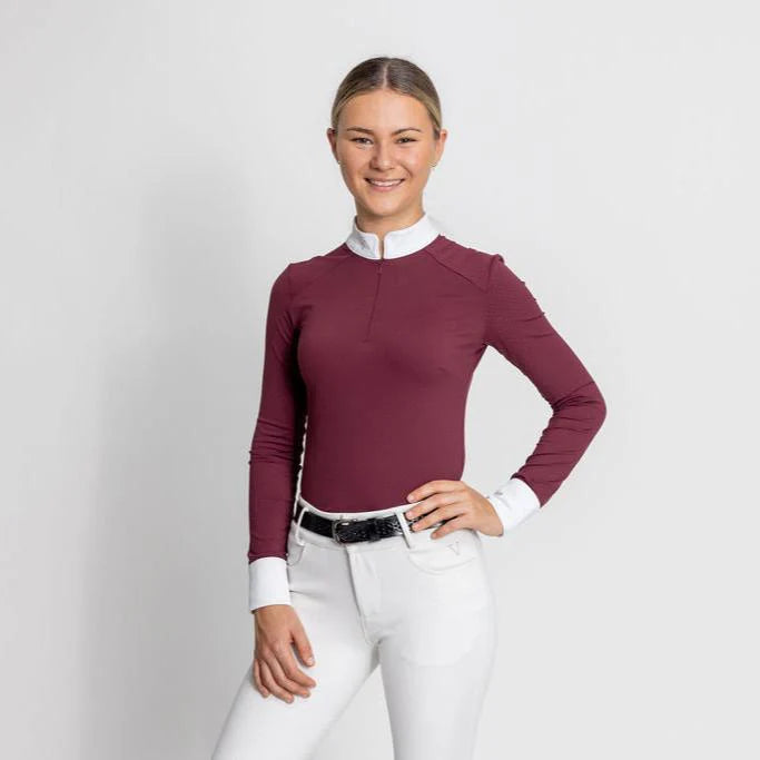 Victus Timeless Long Sleeve Show Shirt - Merlot