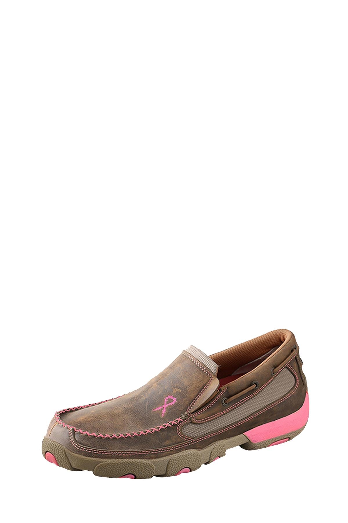 Twisted X Womens Pink Ribbon Mocs