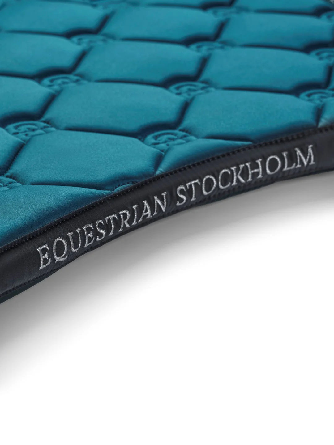 Equestrian Stockholm Dressage Saddle Pad Teal Blue