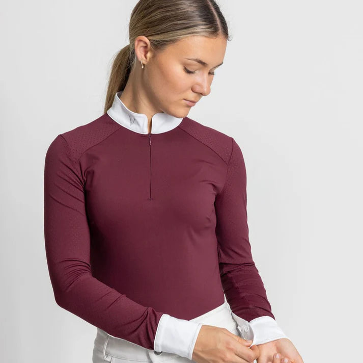 Victus Timeless Long Sleeve Show Shirt - Merlot