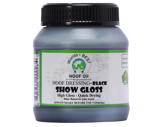 Worlds Best Hoof Oil Show Gloss 125ml