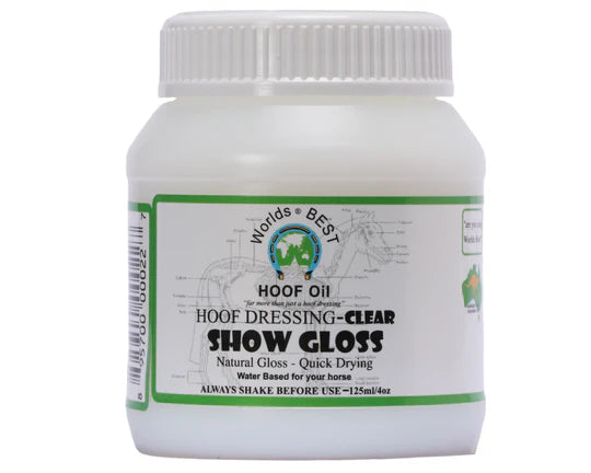 Worlds Best Hoof Oil Show Gloss 125ml