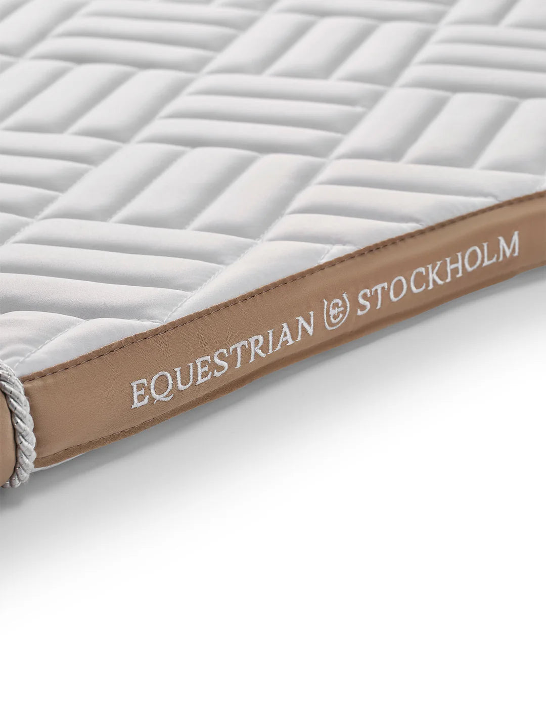 Equestrian Stockholm Dressage Saddle Pad Modern White Sand