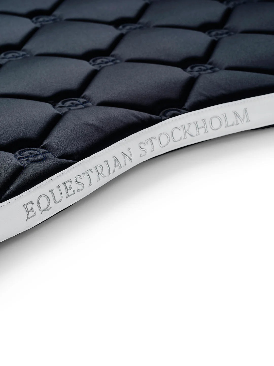 Equestrian Stockholm Jump Saddle Pad Midnight White Edge