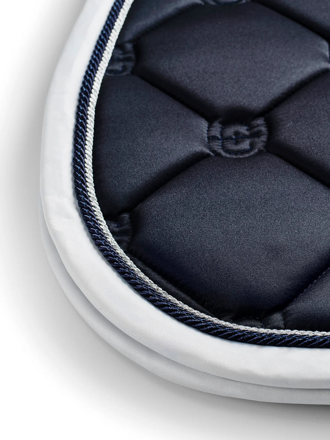 Equestrian Stockholm Jump Saddle Pad Midnight White Edge