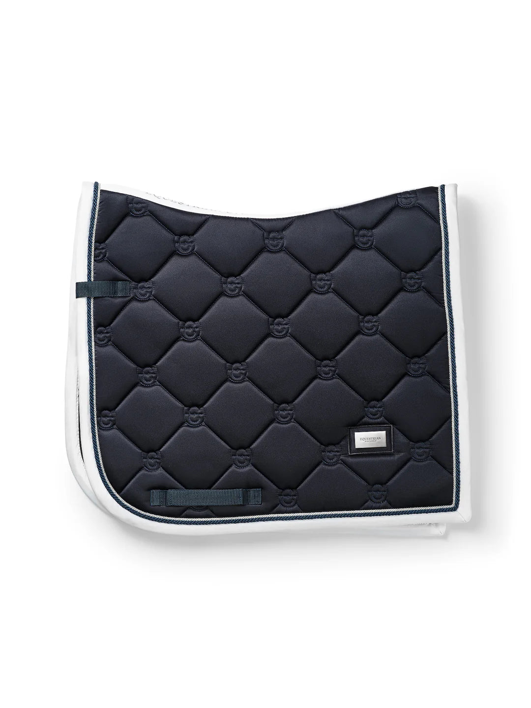 Equestrian Stockholm Dressage Saddle Pad Midnight White Edge