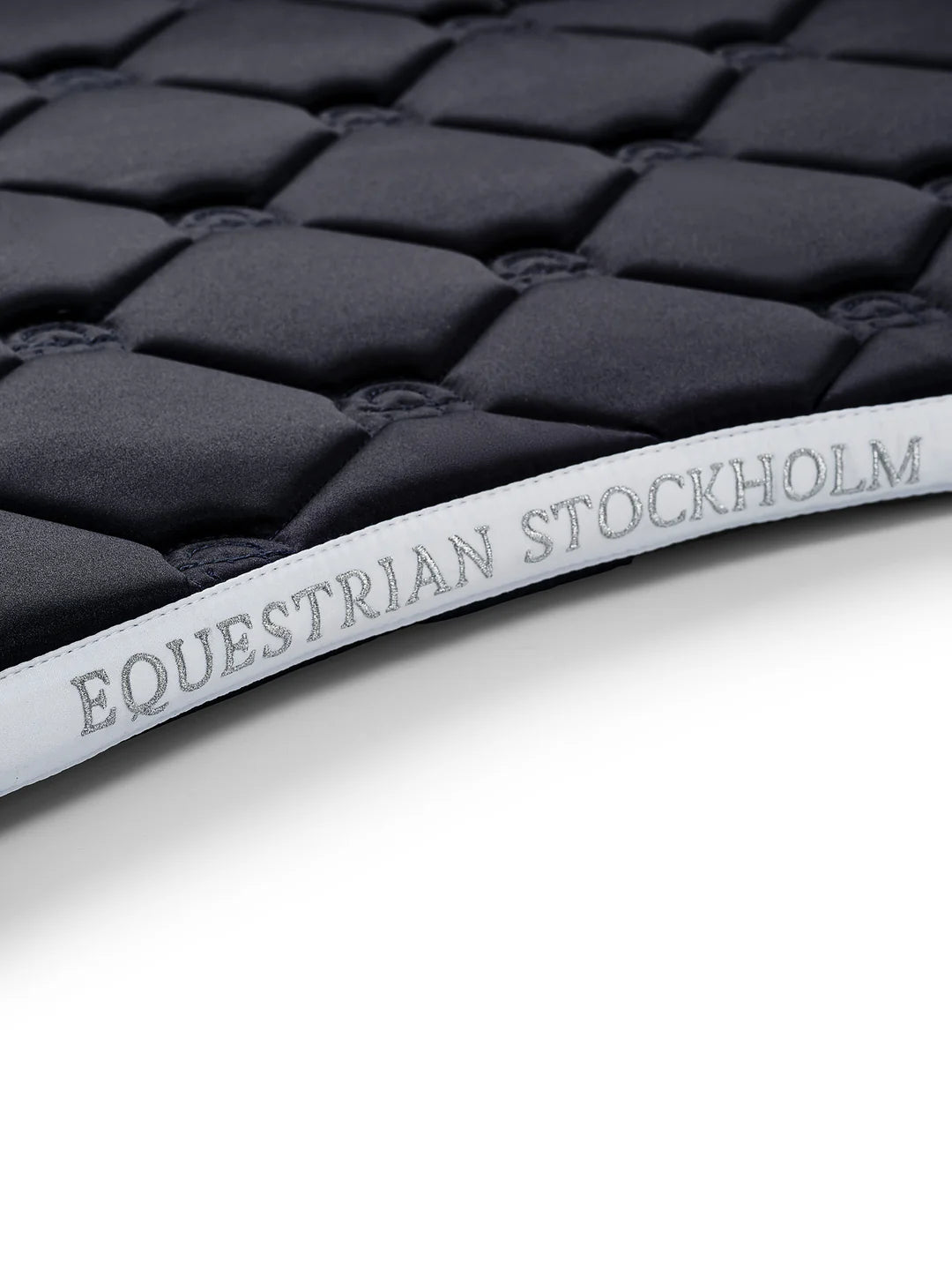 Equestrian Stockholm Dressage Saddle Pad Midnight White Edge