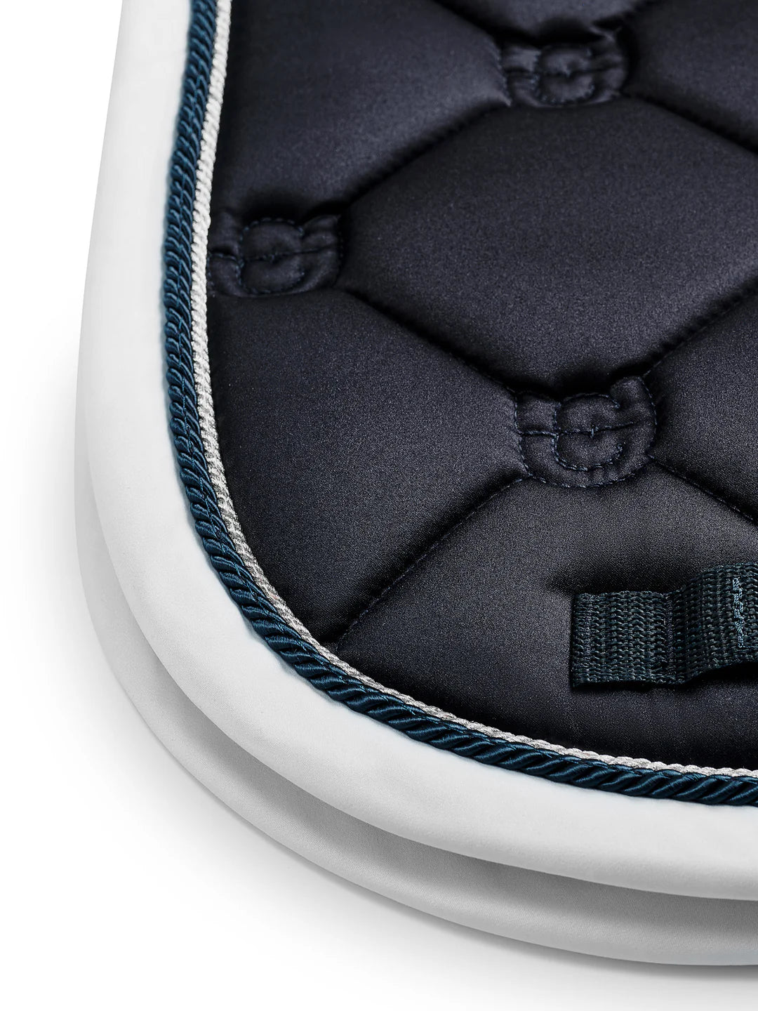 Equestrian Stockholm Dressage Saddle Pad Midnight White Edge