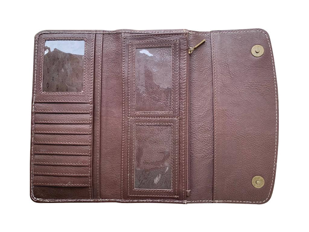 The Design Edge Oran Tooling Leather Flap Cowhide Wallet AW23