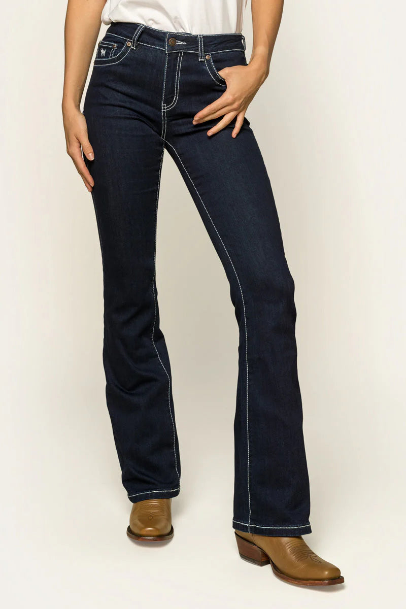 Ringers Western Caroline Rodeo Women's Mid Rise Bootleg Jean