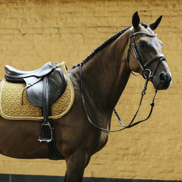 Kentucky Velvet Jump Mustard Set (Bonnet and Saddlepad)