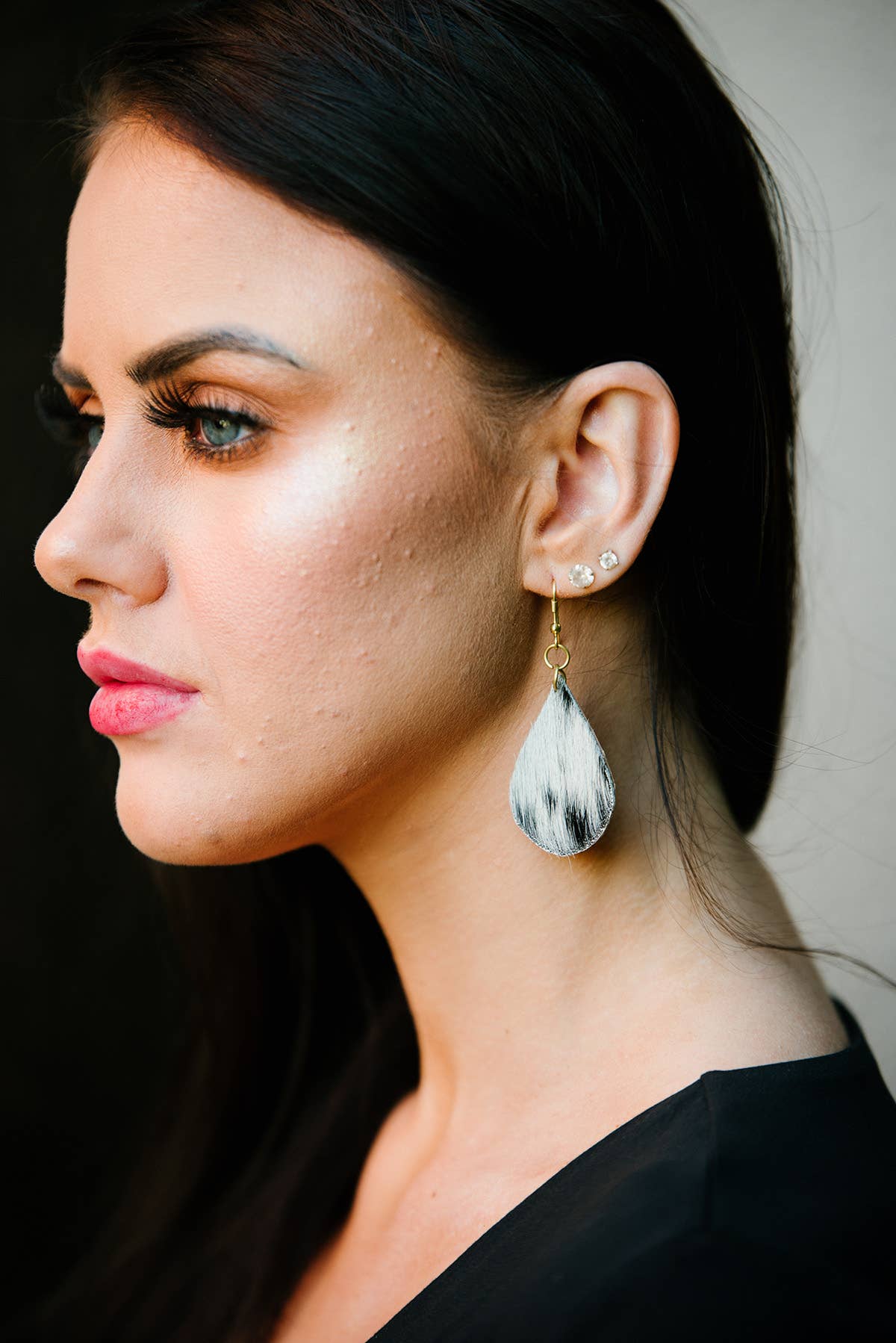 Tanzania - Pear Shape Hairon Earrings - Jewellery Surgical