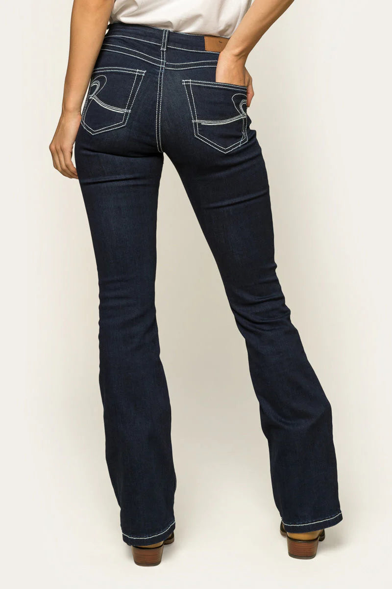 Ringers Western Caroline Rodeo Women's Mid Rise Bootleg Jean