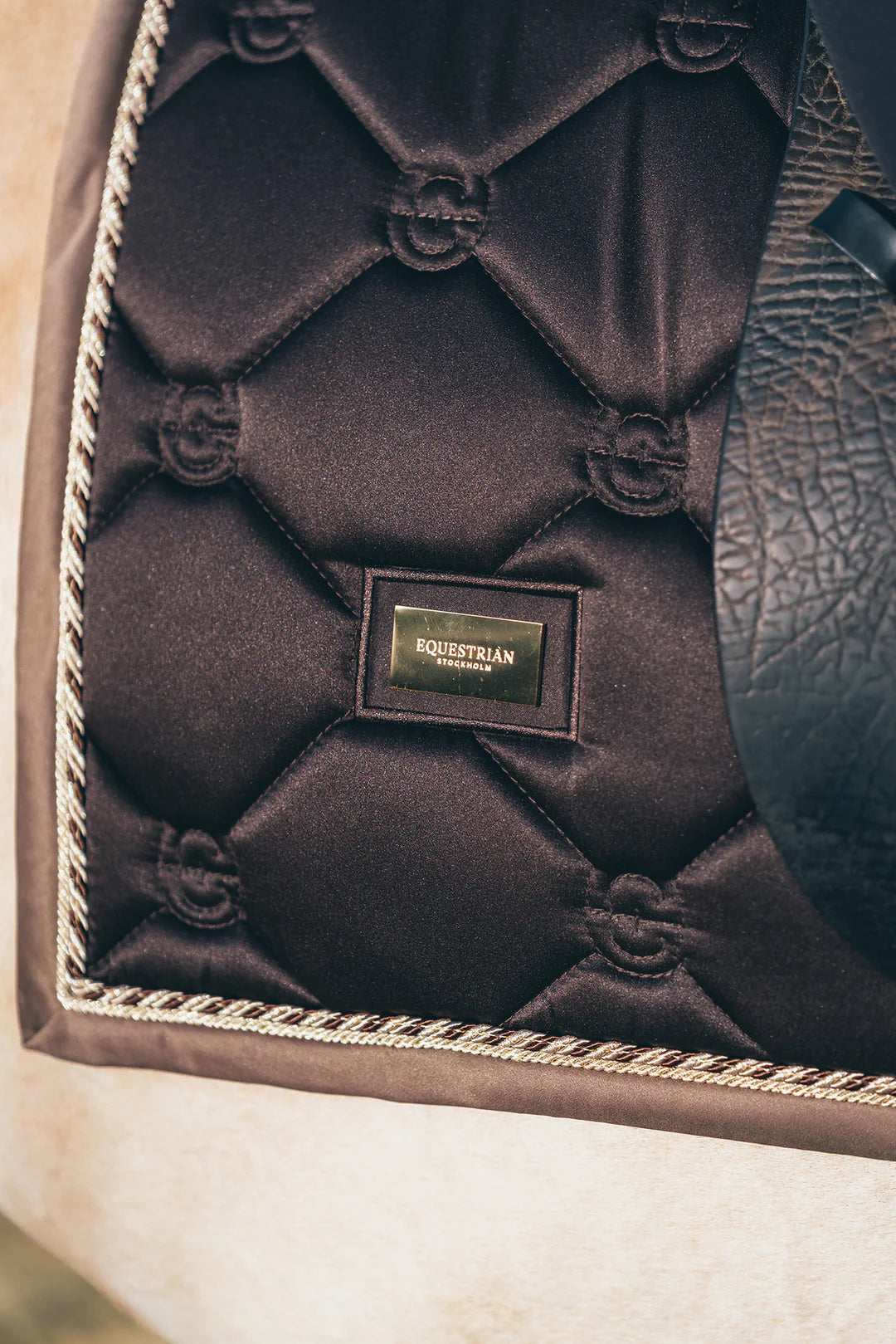 Equestrian Stockholm Dressage Saddle Pad Golden Brown
