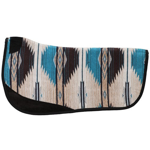 Barrel Race Contoured Pad Turquoise/Chocolate 28" x 28"