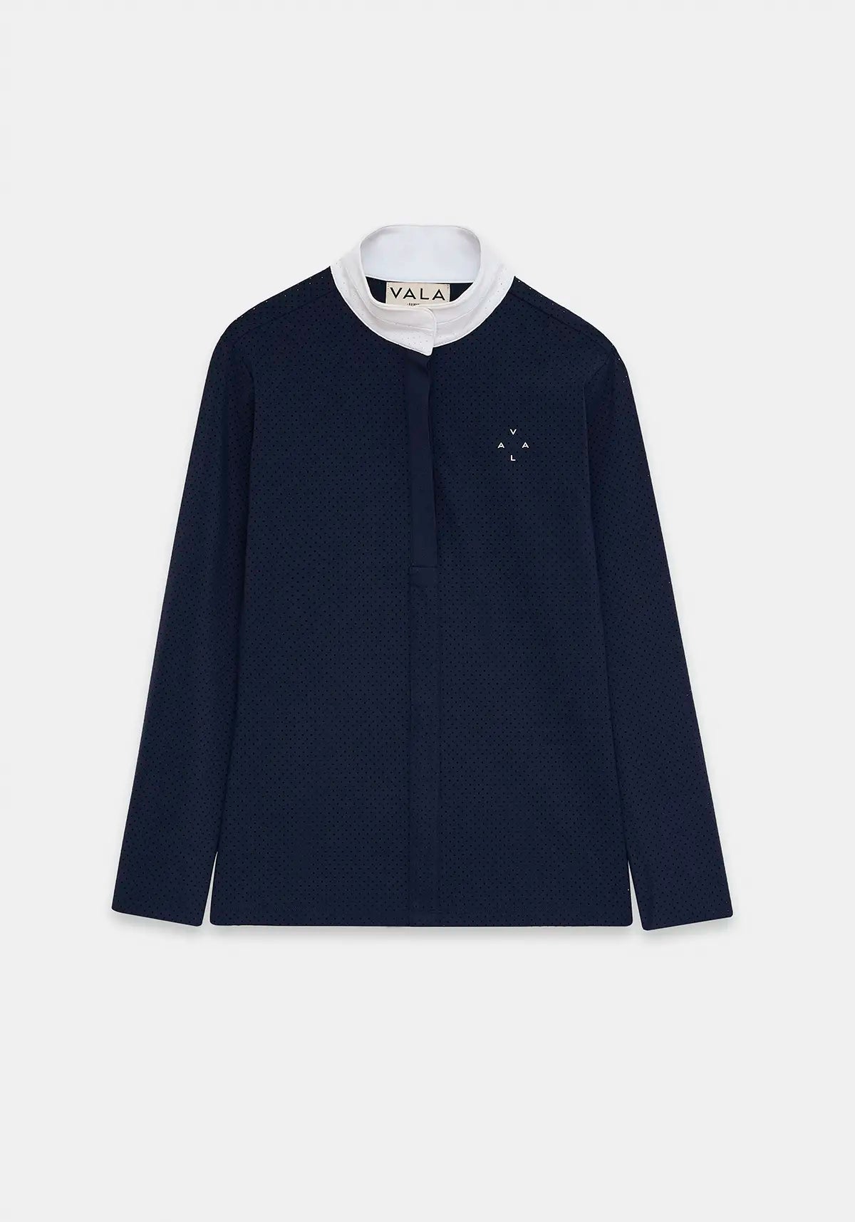 Navy Long Sleeve Mesh Show Shirt