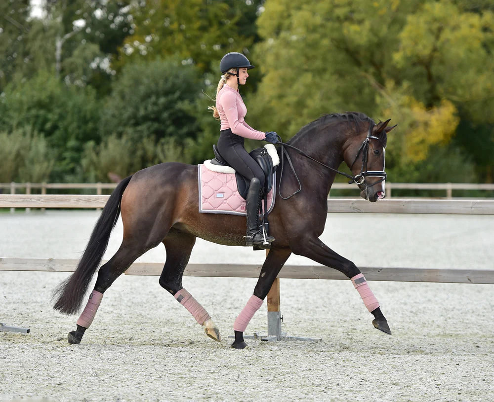 Equestrian Stockholm Dressage Saddle Pad Pink Pearl
