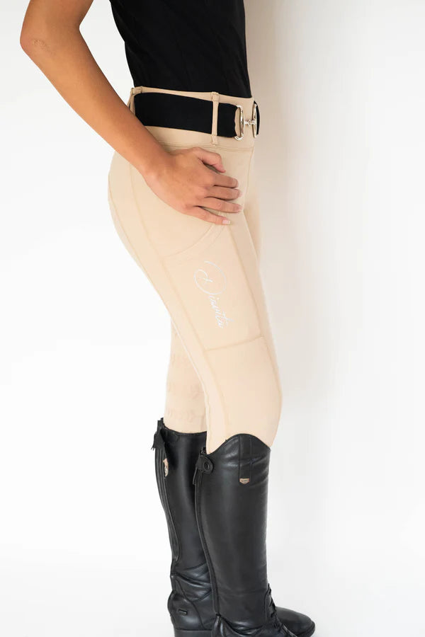 Diavita StrideFlex Riding Leggings - Tan