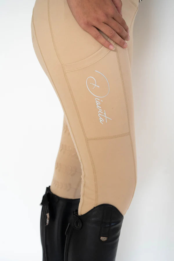 Diavita StrideFlex Riding Leggings - Tan