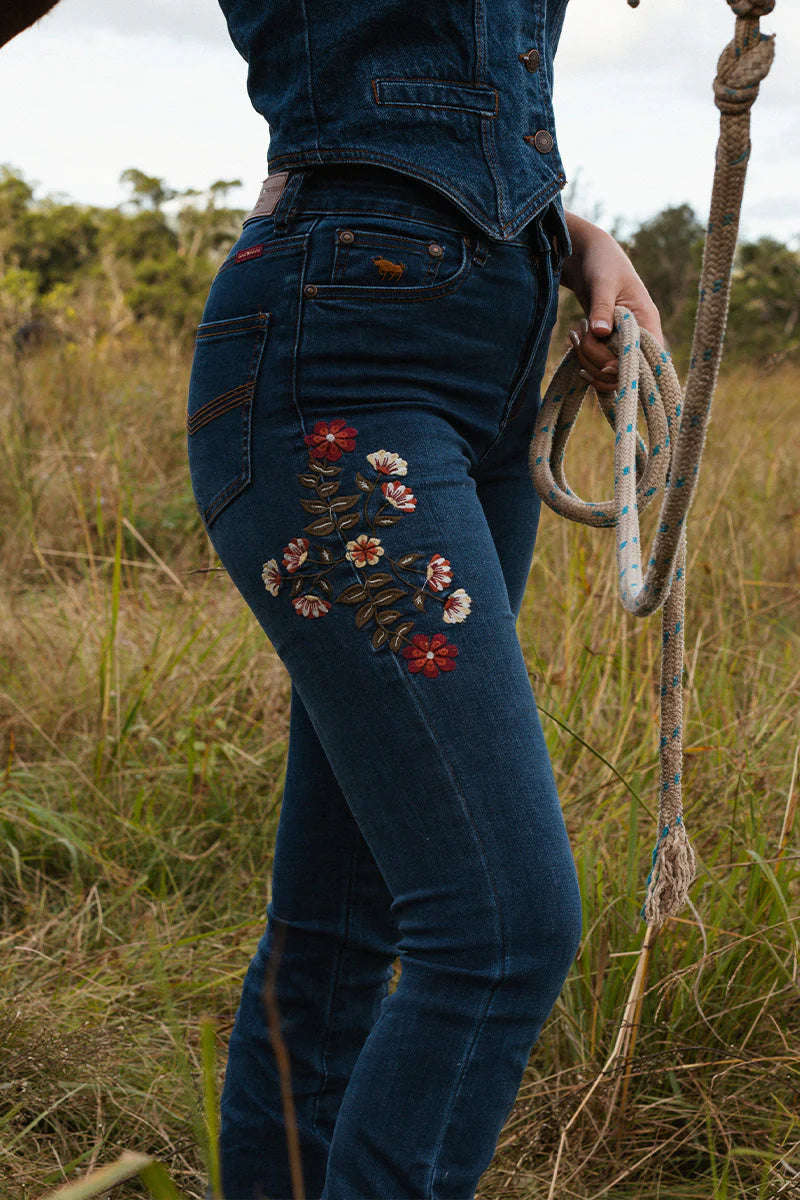 Ringers Western Penny Rodeo Women's High Rise Bootleg Jean