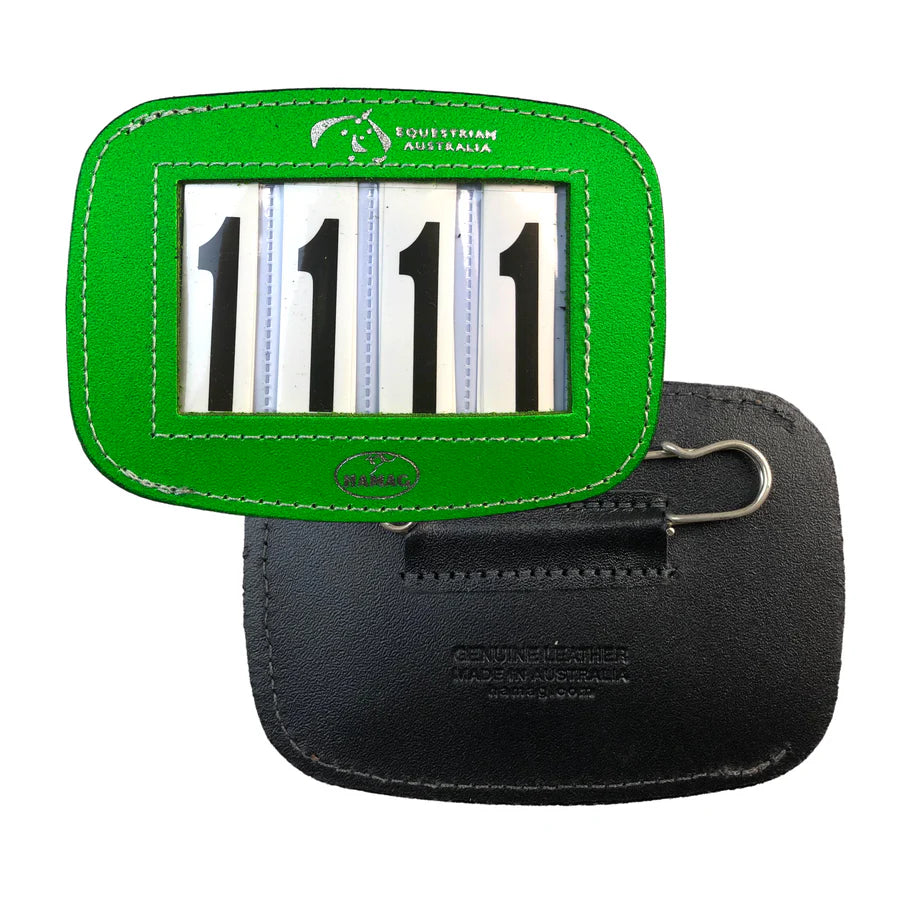 Equestrian Australia Stallion Hamag™ Leather Saddle Cloth Number Holders (Pair) 4 Digit