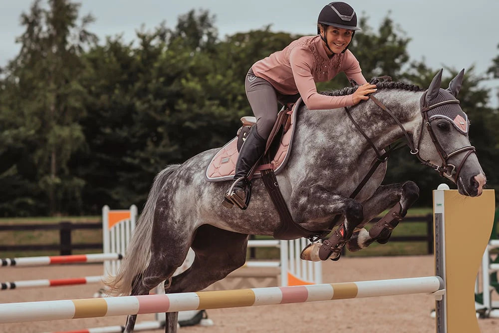 Equestrian Stockholm Jump Saddle Pad Pink Pearl