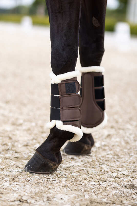 Horze Nature Made Leisure Brushing Boots Espresso Brown