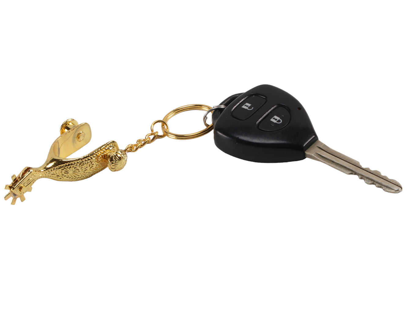 Gold spur keyring