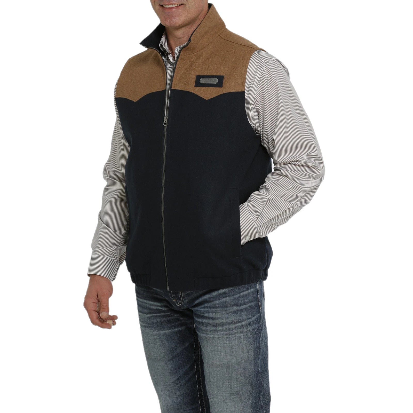 Cinchยฎ Men's Concealed Carry Wooly Bonded Navy Vest