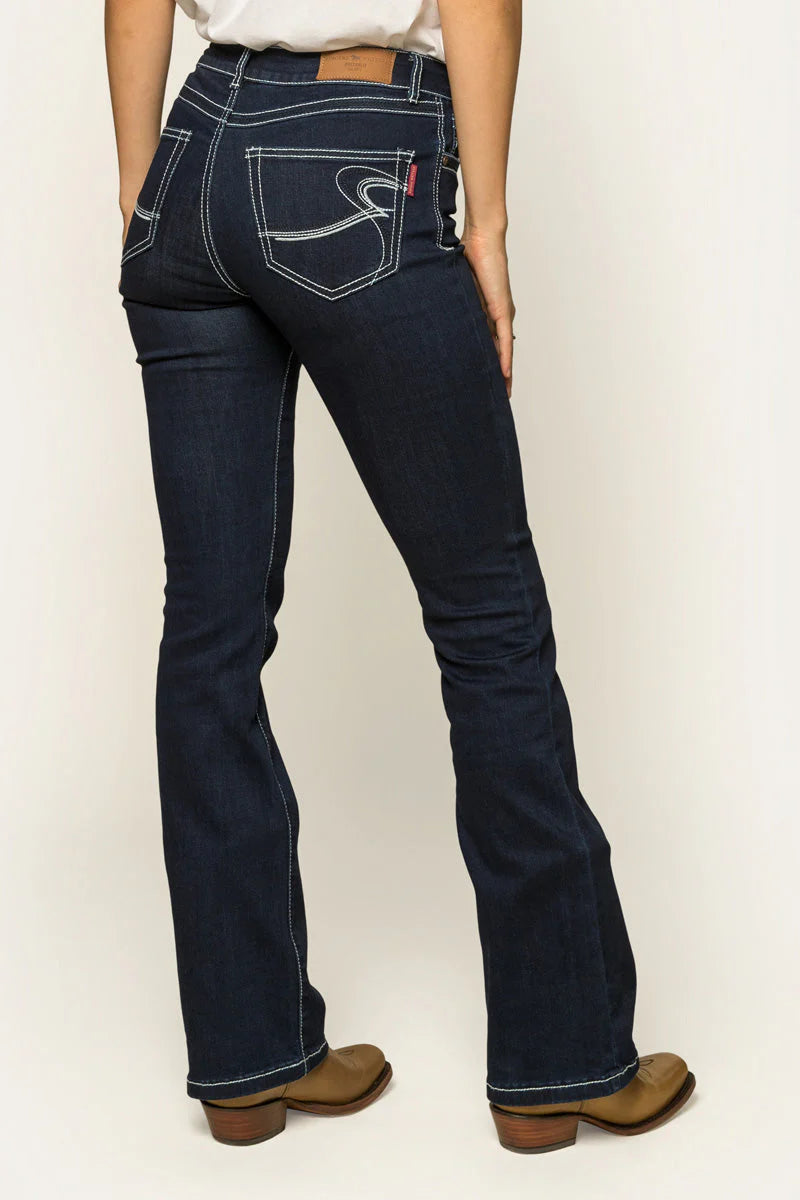 Ringers Western Caroline Rodeo Women's Mid Rise Bootleg Jean