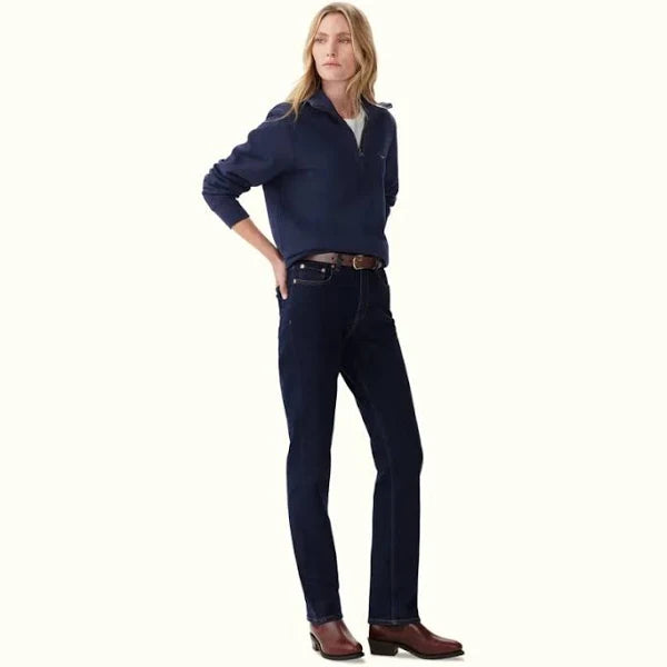 R.M.Williams Trickett Navy 1/4 Zip Sweatshirt