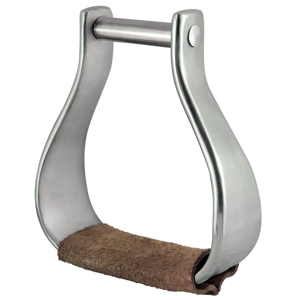Platinum Series Oxbow Stirrups with Leather on tread