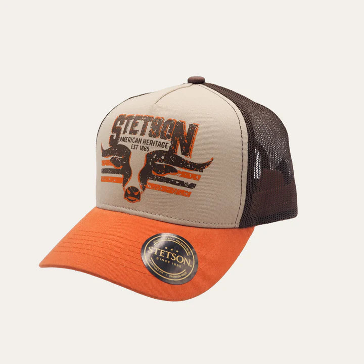 Stetson Longhorn Trucker Cap Orange