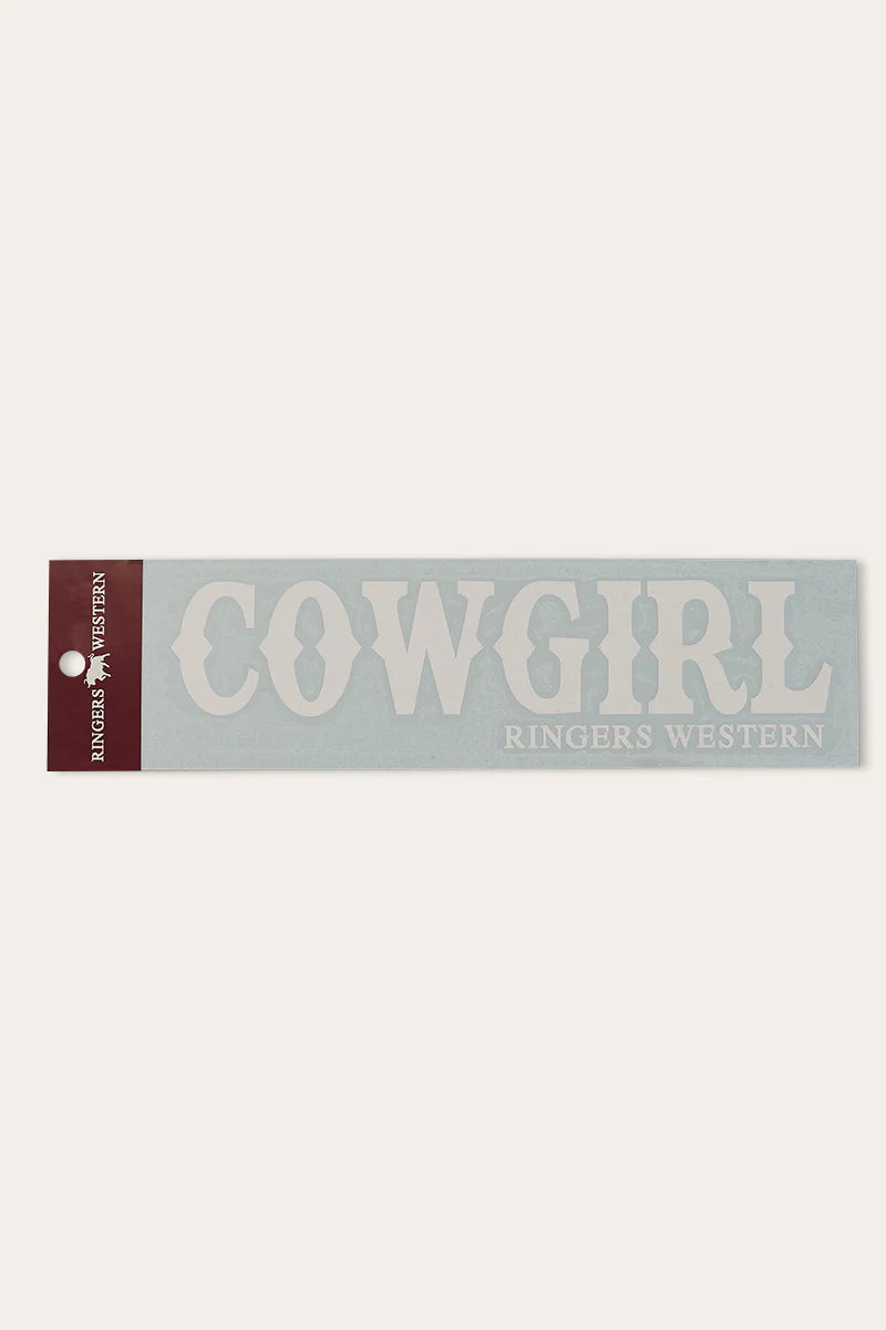 Ringers Western Cowgirl Die Cut Sticker - White