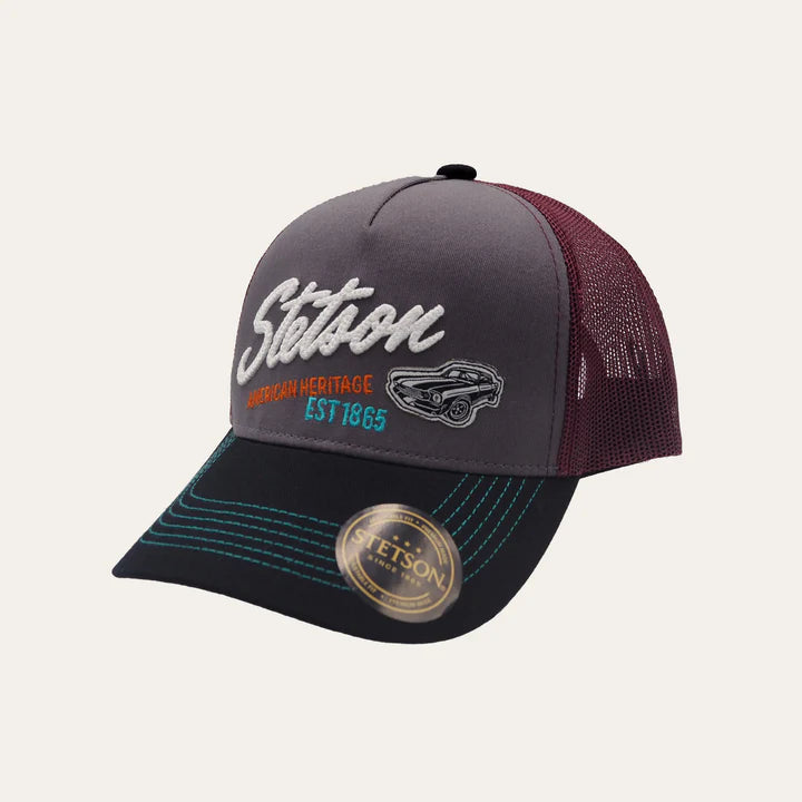 Stetson American Muscle Trucker Cap Maroon