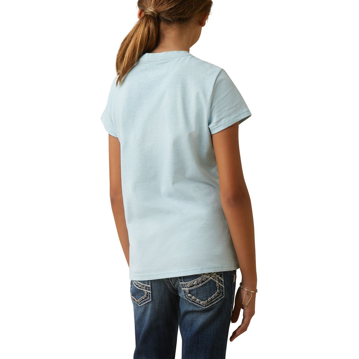 Ariat Kids Time to Show Tee - Heather Mosaic Blue