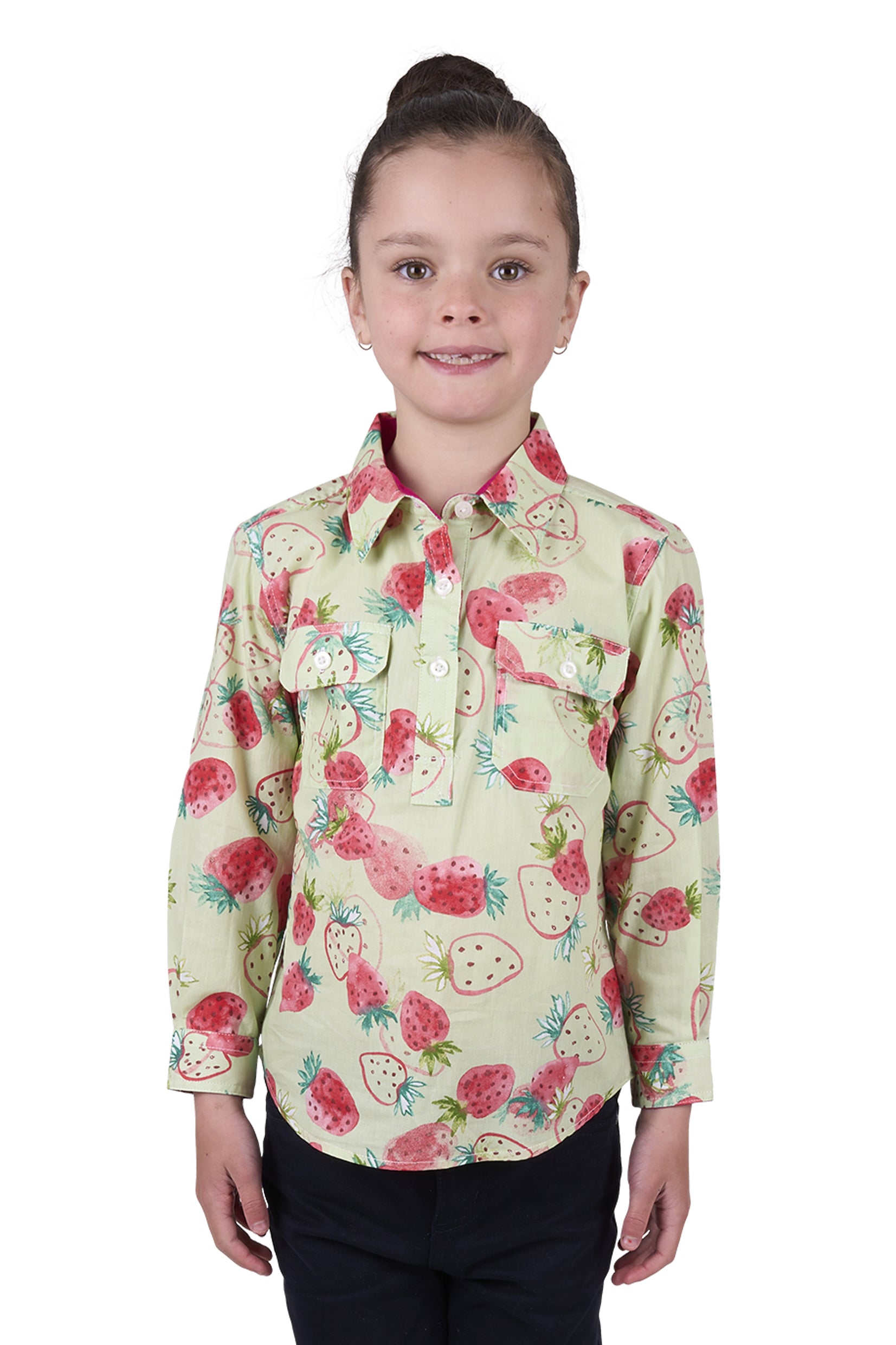 Hard Slog Kids Kimmy 1/2 PLKT LS Shirt