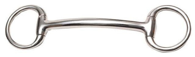 Mullen Mouth Eggbutt SS  Bit w/Large Flat Rings 13.5cm Full