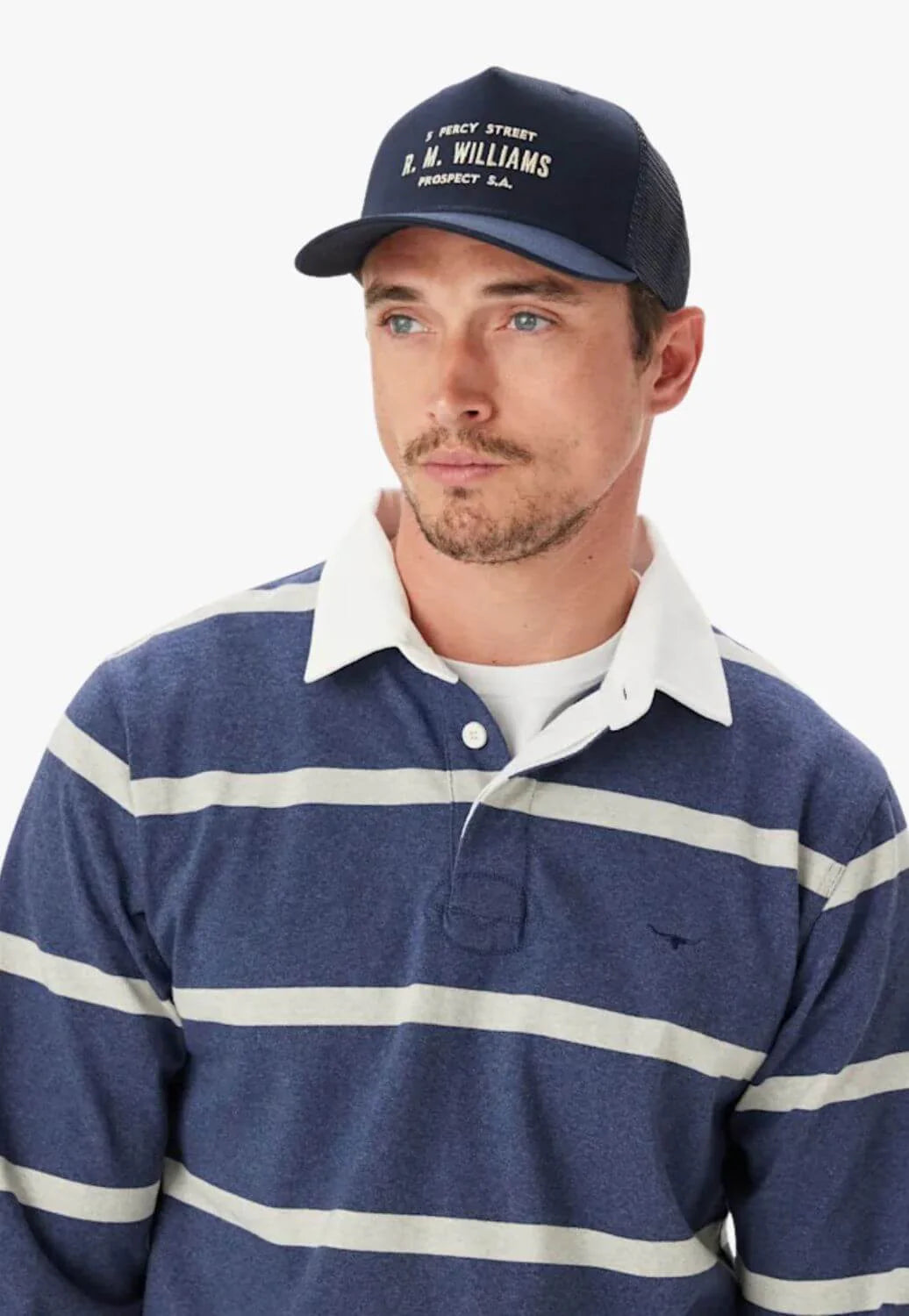 RM Williams Stencil Trucker Cap Navy