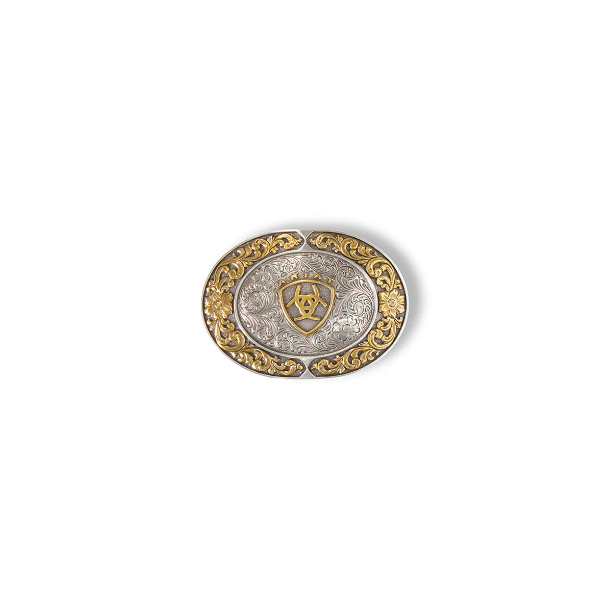 Ariat Oval Smooth Edge Floral Emblem Buckle