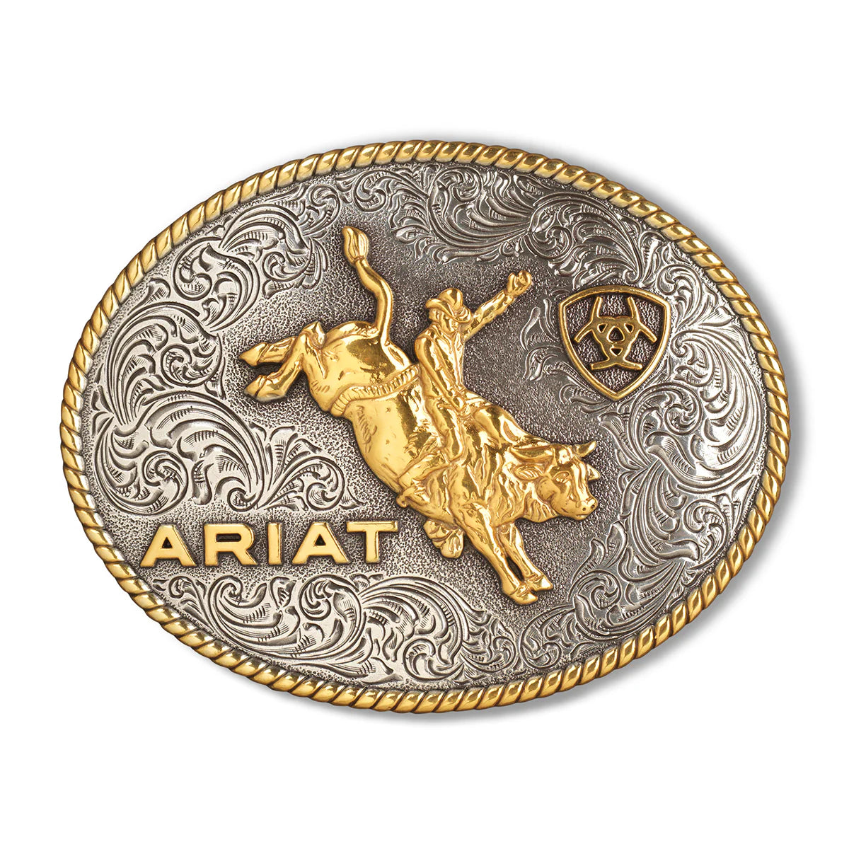 Ariat Oval Rope Edge Bullrider Buckle