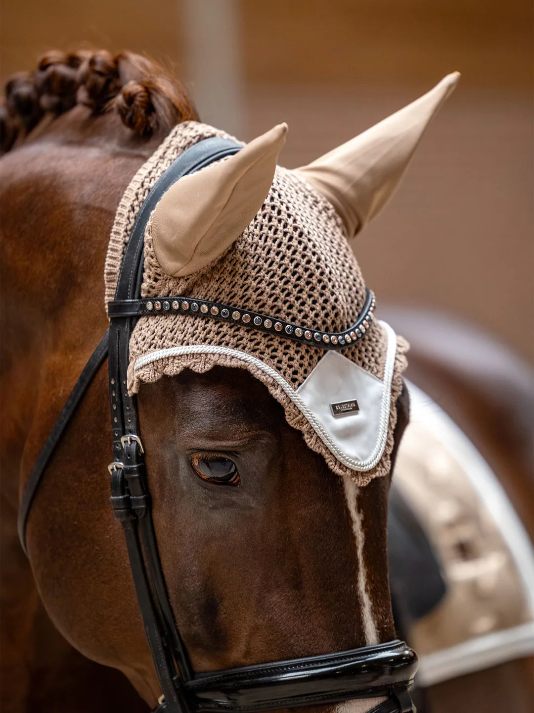 Equestrian Stockholm Ear Bonnet Sand