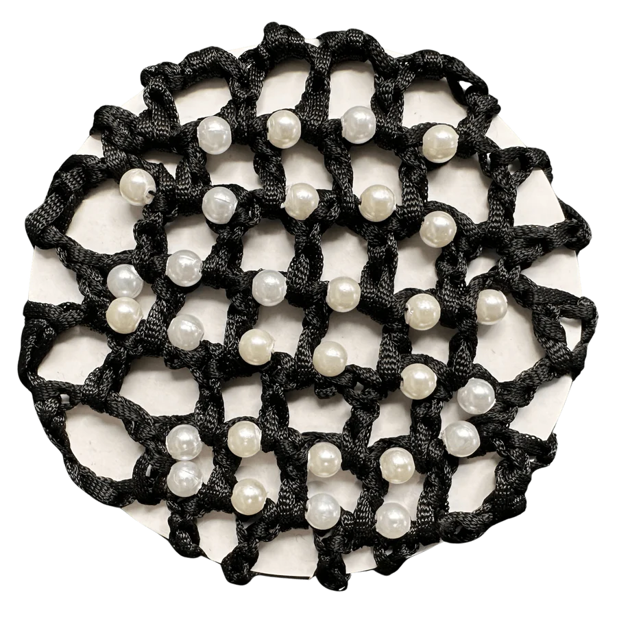 Hamag Crocheted Hair Bun Net with Pearls
